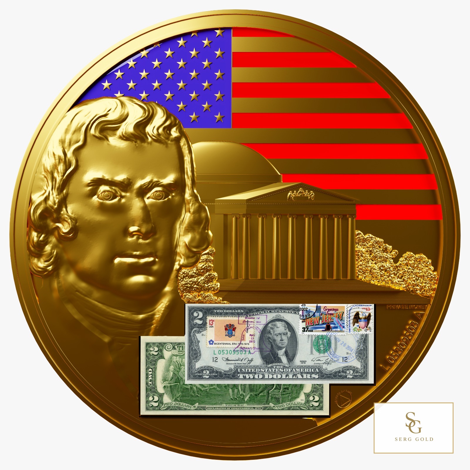 Lucky Money edition with New Jersey stamp